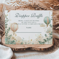 Whimsical Heißluftballon Diapper Raffle