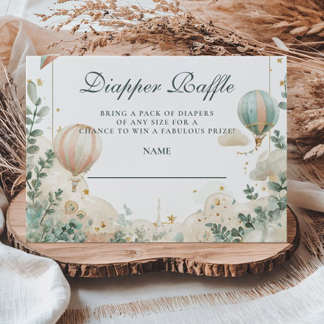 Whimsical Heißluftballon Diapper Raffle Begleitkarte (Von Creator hochgeladen)