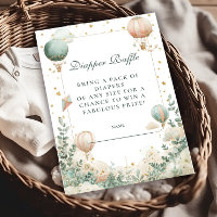 Whimsical Heißluftballon Diapper Raffle
