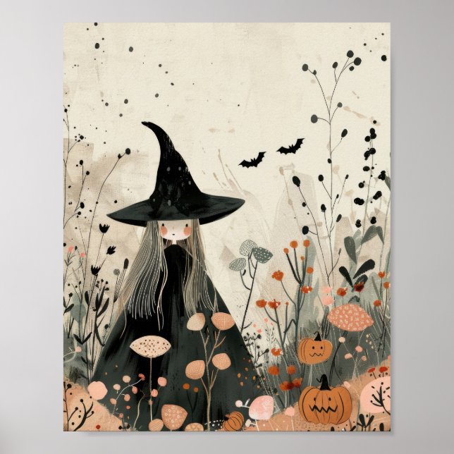 Whimsical Hexenwasser Halloween-Kinderzimmer Poster (Vorne)