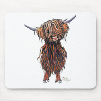 Whimsical Highland-Rind – Farbige rustikale Farmku Mousepad