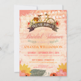 Whimsical Hipster Bicycle Bridal Dusche Einladung
