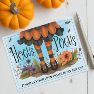 Whimsical Hocus Pocus Halloween Marketing Feiertagskarte