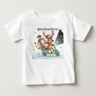 Whimsical Holiday Express Zustellung   Süße Rentie Baby T-shirt