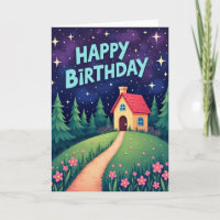 Whimsical Home Geburtstagskarte