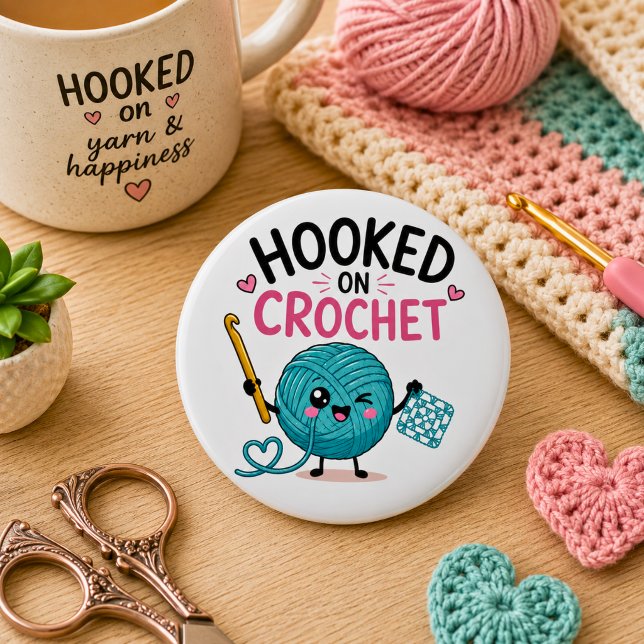 Whimsical Hooked on Crochet Button (Von Creator hochgeladen)