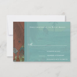 Whimsical Horse Wedding Response Card RSVP Karte