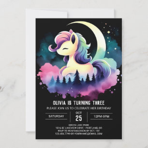 Whimsical Horse zum Geburtstag Einladung