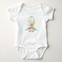 Whimsical Hot Air Ballon Niedlich Baby Animals Boy