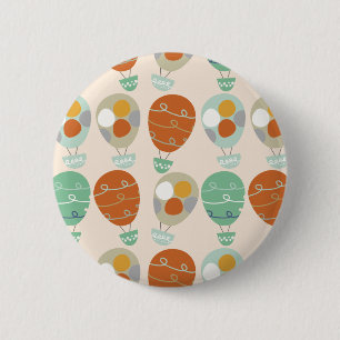 Whimsical Hot Air Ballons Button