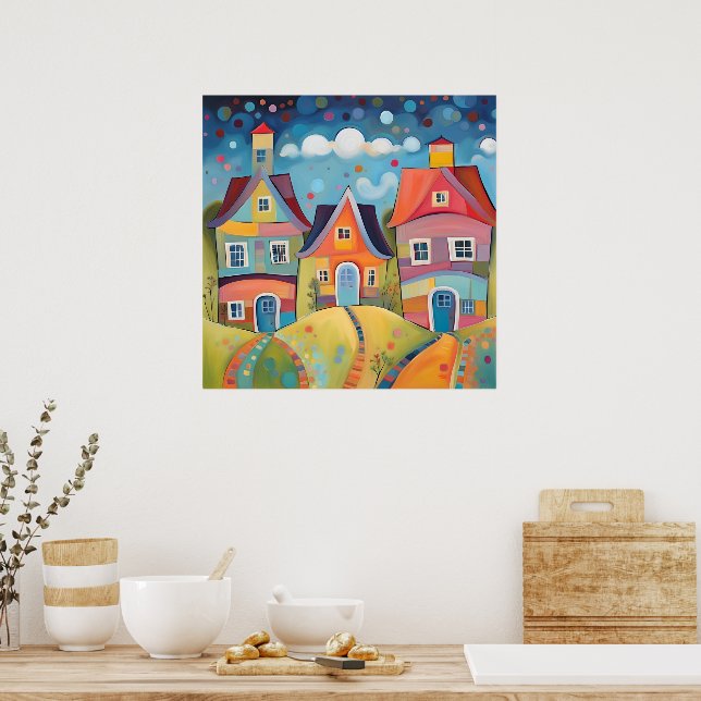 Whimsical Houses Poster (Küche)