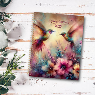 Whimsical Hummingbird Flower Garden Planer