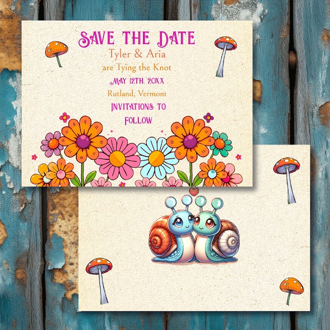 Whimsical Hütte Core Floral Wedding Save The Date (Von Creator hochgeladen)