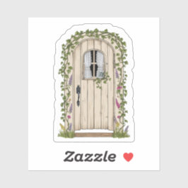 Whimsical Hütte Dose Custom Cut Vinyl Sticker