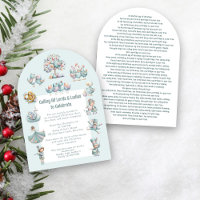 Whimsical Illustration 12 Tage Weihnachts Blau