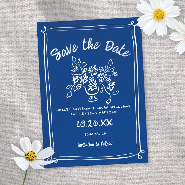 Whimsical Illustriert Cupid Moderne Fun Hochzeit Save The Date (Von Creator hochgeladen)