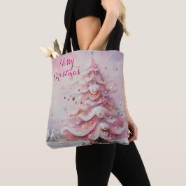 Whimsical Impressionistischer Weihnachtsbaum Pink