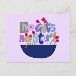 Whimsical inspirierendes Anführungshandschreiben Postkarte