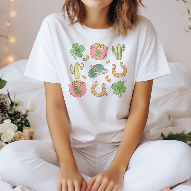 Whimsical Irish Luck St Patricks Day T-Shirt (Von Creator hochgeladen)