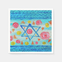 Whimsical israelische Flagge mit Blume & Herzen