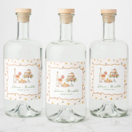 Whimsical Italian Citrus Wedding Alkoholflaschenetikett