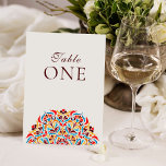 Whimsical Ivory Floral Border Wedding Table Number Einladung<br><div class="desc">Beautiful invitations and stationery for special occasions and festivals are available in both physical and digital formats. We can extend any design into matching items such as RSVP cards,  labels,  envelopes,  and more. Customization is available upon request. Looking forward to hearing from you!</div>