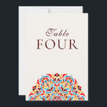 Whimsical Ivory Floral Border Wedding Table Number Einladung<br><div class="desc">Beautiful invitations and stationery for special occasions and festivals are available in both physical and digital formats. We can extend any design into matching items such as RSVP cards,  labels,  envelopes,  and more. Customization is available upon request. Looking forward to hearing from you!</div>