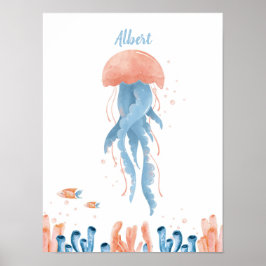 Whimsical Jellyfish Lullaby Anpassbar Poster
