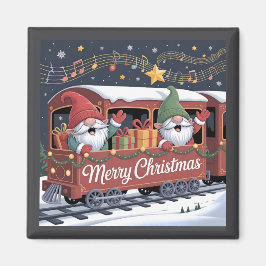 Whimsical Jolly Gnomes Musical Express Magnet