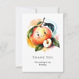 Whimsical Juicy Fruchtpeach Geburtstag Dankeskarte