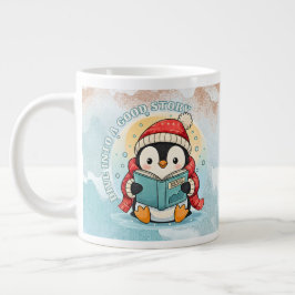 Whimsical Jumbo Pinguin Storytelling Kaffee Tee Mu Jumbo-Tasse