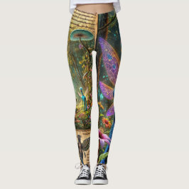 Whimsical Junk Journal Leggings
