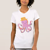 Whimsical Kawaii Cartoon Style Dance Octopus Art