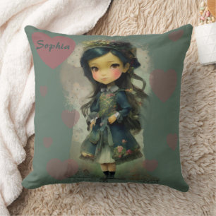 Whimsical Kawaii Fairy Tale Girl Kissen