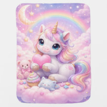 Whimsical Kawaii Pastell Einhorn & Freunde Auf Wol