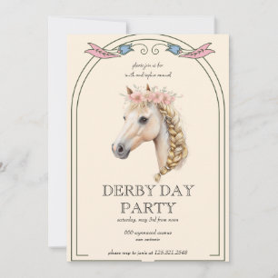 Whimsical Kentucky Derby Party-Einladung Pferd Einladung