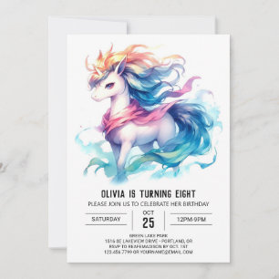 Whimsical Kids Horse Geburtstag Einladung