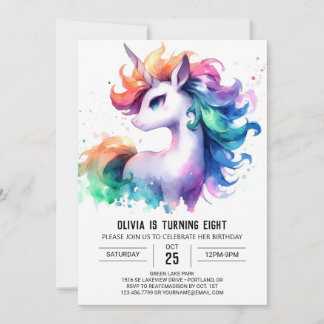 Whimsical Kids Horse Geburtstag Einladung