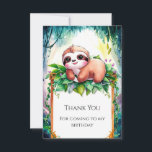 Whimsical Kids Sloth Birthday Dankeskarte<br><div class="desc">Mit unseren Whimsical Kids Sloth Birthday Dankeschön-Karten, die mit einer charmanten Touch zur Wertschätzung entworfen wurden. Diese Karten mit ihren skurrilen Abbildungen in Pastellfarben und spielerischen Mustern erfassen das Wesen von Freude und Verzauberung. Sie sind individuell auf Ihre persönlichen Gefühle zugeschnitten und sorgen dafür, dass Freunden und Familie herzliche Dankbarkeit...</div>
