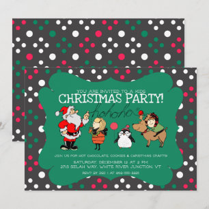 Whimsical Kids Weihnachten Party Einladung