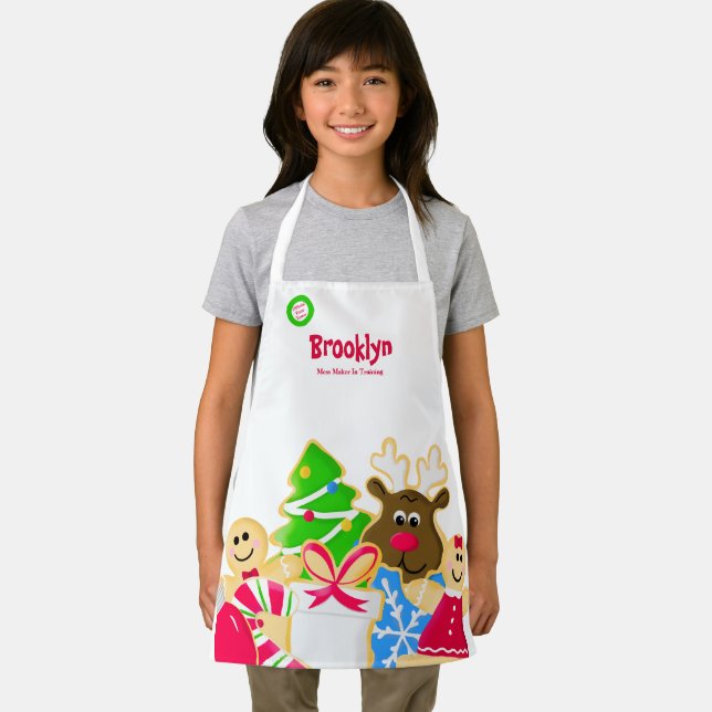 Whimsical Kids Weihnachtsbacken Cookie-Tausch Schürze (Insitu)