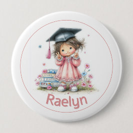 Whimsical Kindergarten Graduation Celebration Button