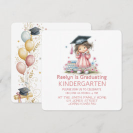 Whimsical Kindergarten Graduation Celebration Einladung