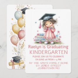 Whimsical Kindergarten Graduation Celebration Einladung