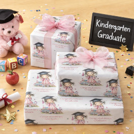 Whimsical Kindergarten Graduation Celebration Geschenkpapier