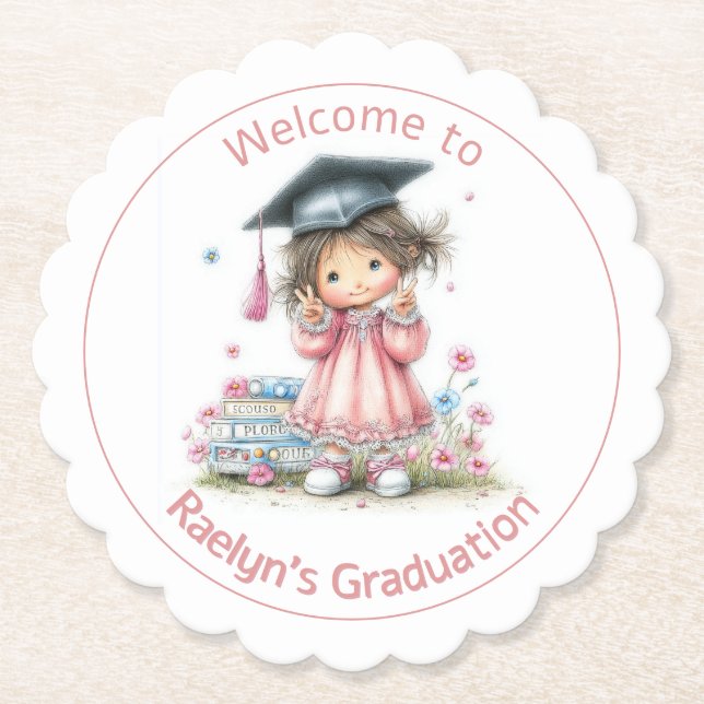 Whimsical Kindergarten Graduation Celebration  Untersetzer (Vorderseite)