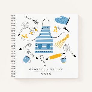 Whimsical Kitchen Tools Personalisiert Rezept Notizbuch