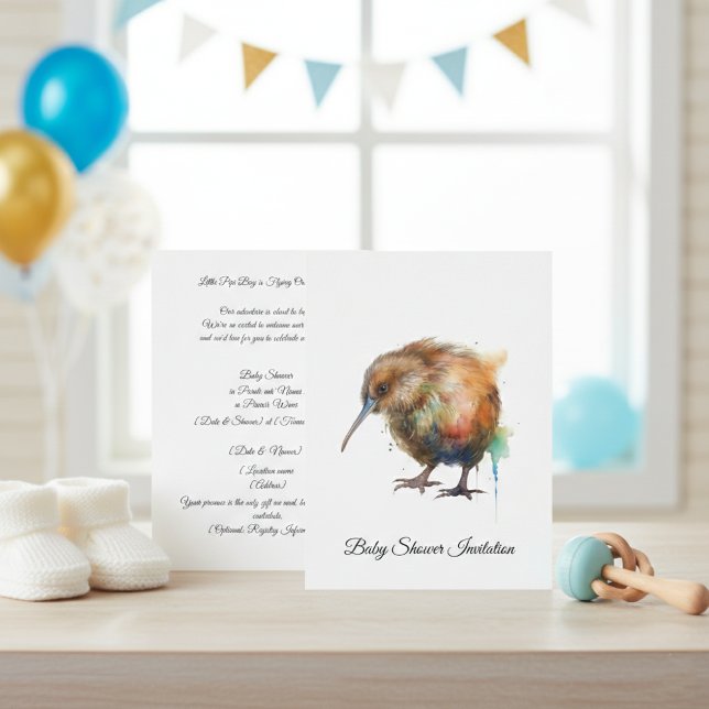 Whimsical Kiwi Bird Baby Shower | Sweet Pipi Einladung (Von Creator hochgeladen)
