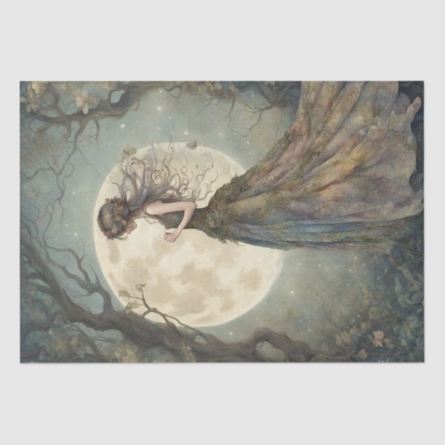 Whimsical Lady Decoupage Paper Seidenpapier (Vorderseite)