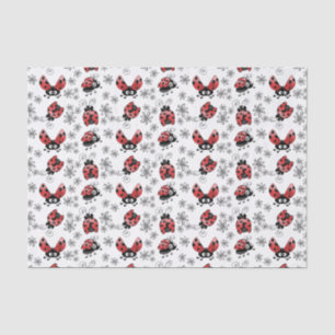 Whimsical Ladybugs mit Blume Seidenpapier